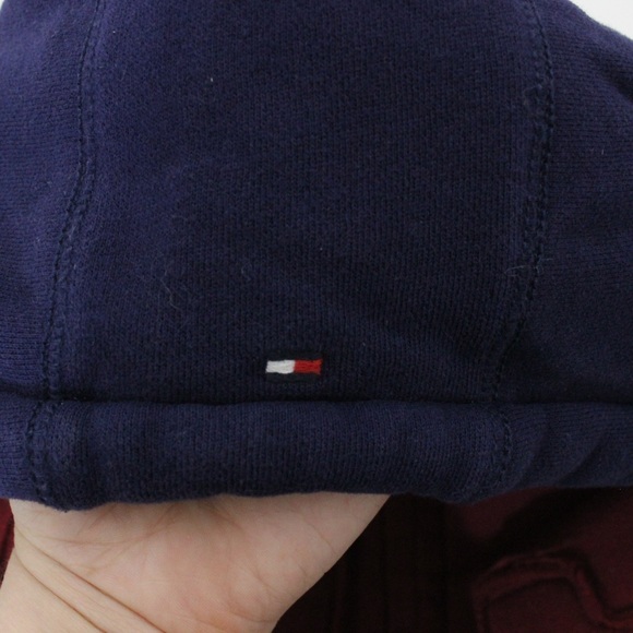 TOMMY HILFIGER Full Zip Hoodie Elbow Patches Faux Sherpa Fur Lined Heavy 12/14 - Picture 12 of 16